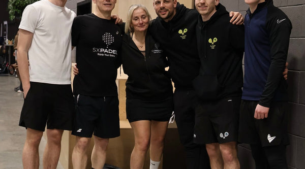 Padel Source owners with founders of BeLucky Padel Club and founders of SX Padel