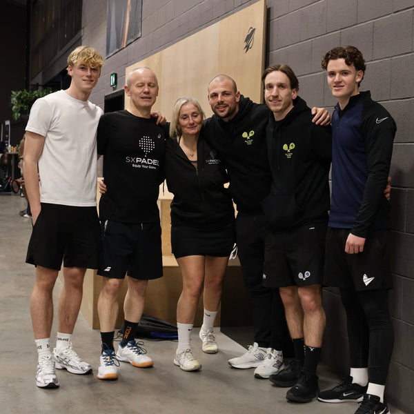 Padel Source owners with founders of BeLucky Padel Club and founders of SX Padel