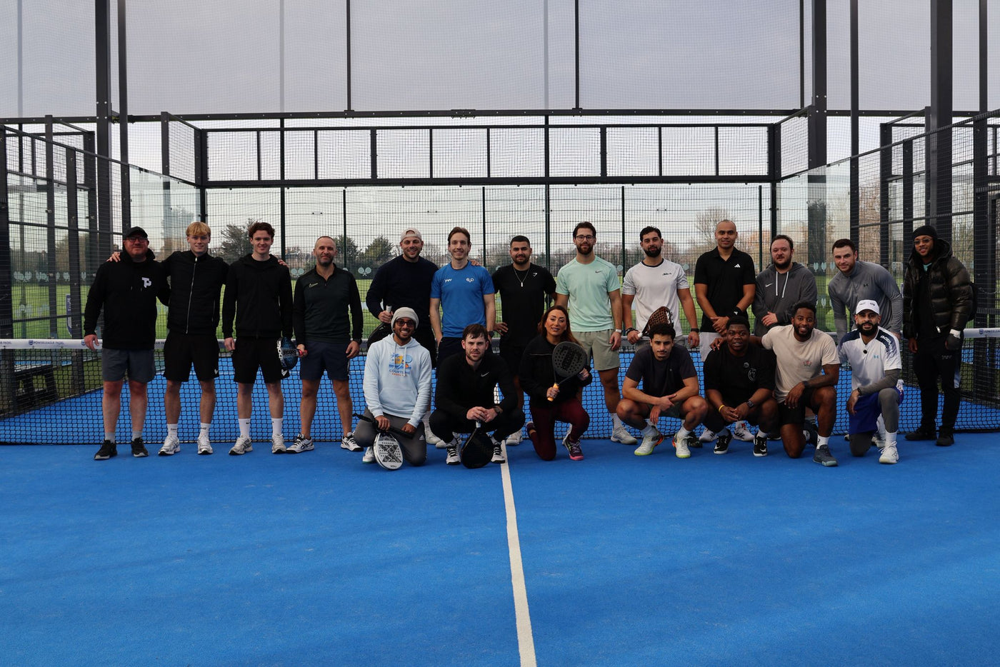 Partner with Padel Source — group photo on padel court