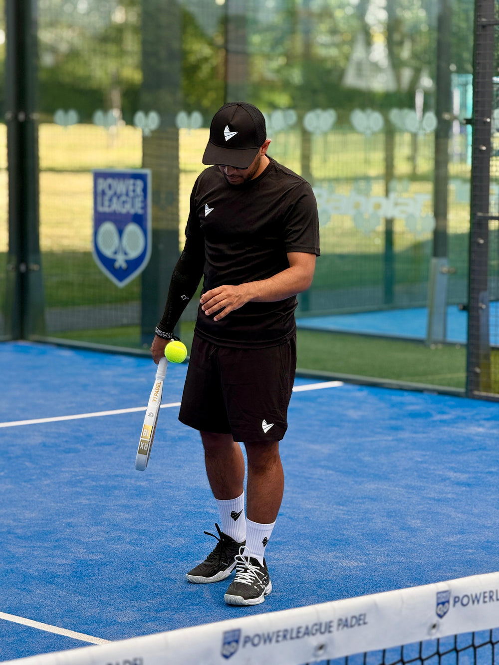 Padel player wearing Padel Source performancewear